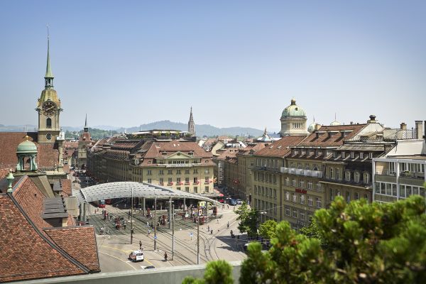 Aussicht  von der Praxis ENDOCARDIA auf die Stadt Bern